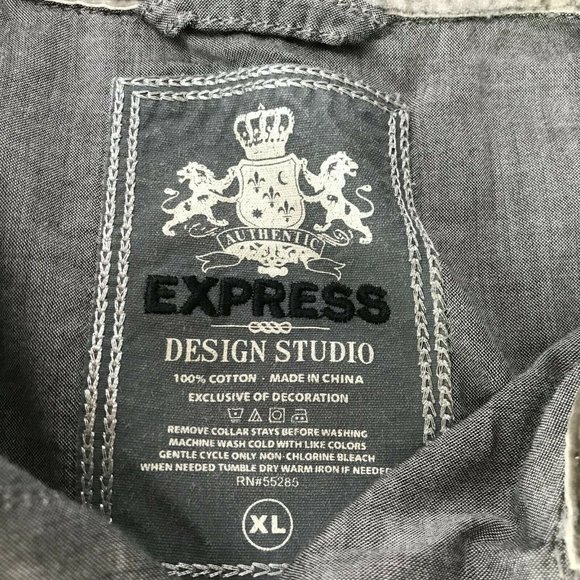 Express Design Studio Men's Button Down Shirt XL - Picture 9 of 9